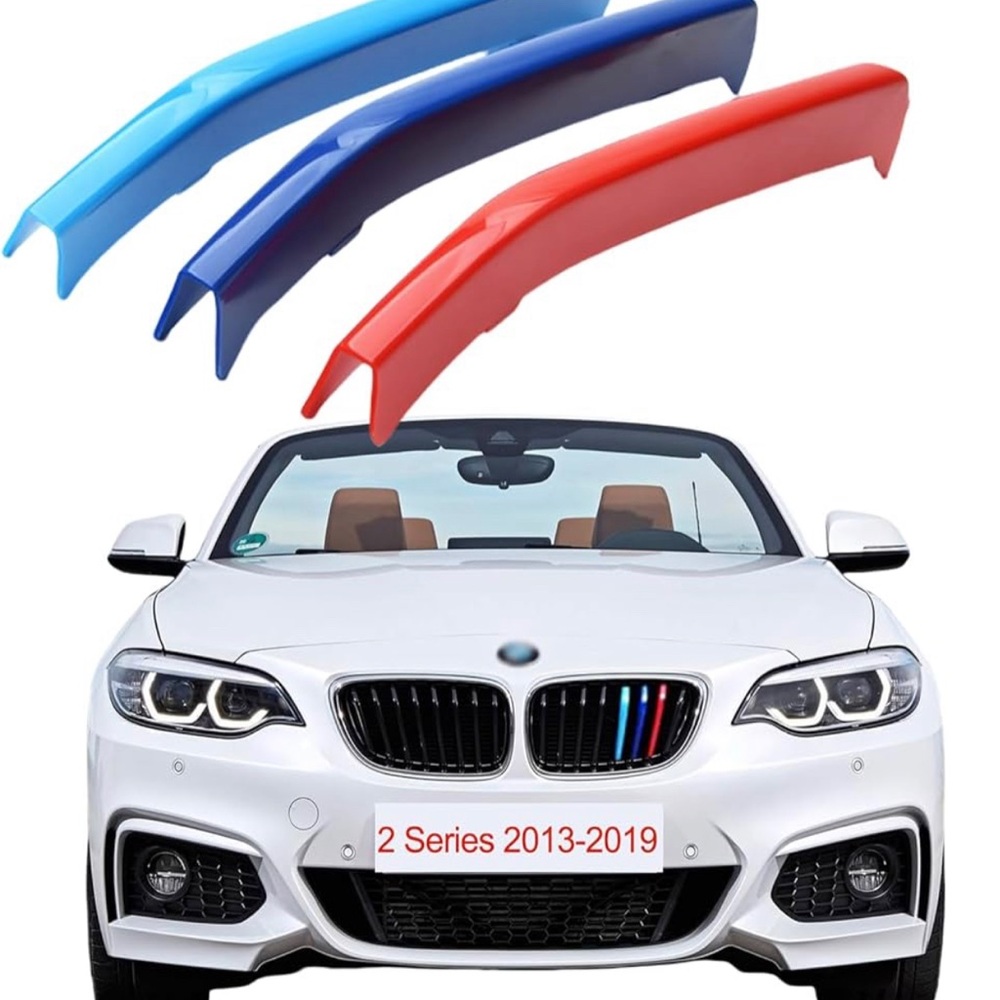 BMW Grille Accent Strips in Blue and Red